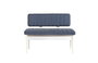 Hanah Home Banco Dark Blue, White 110 cm ancho, 85 cm alto, 40 cm profundidad, Tara de partículas y Lino